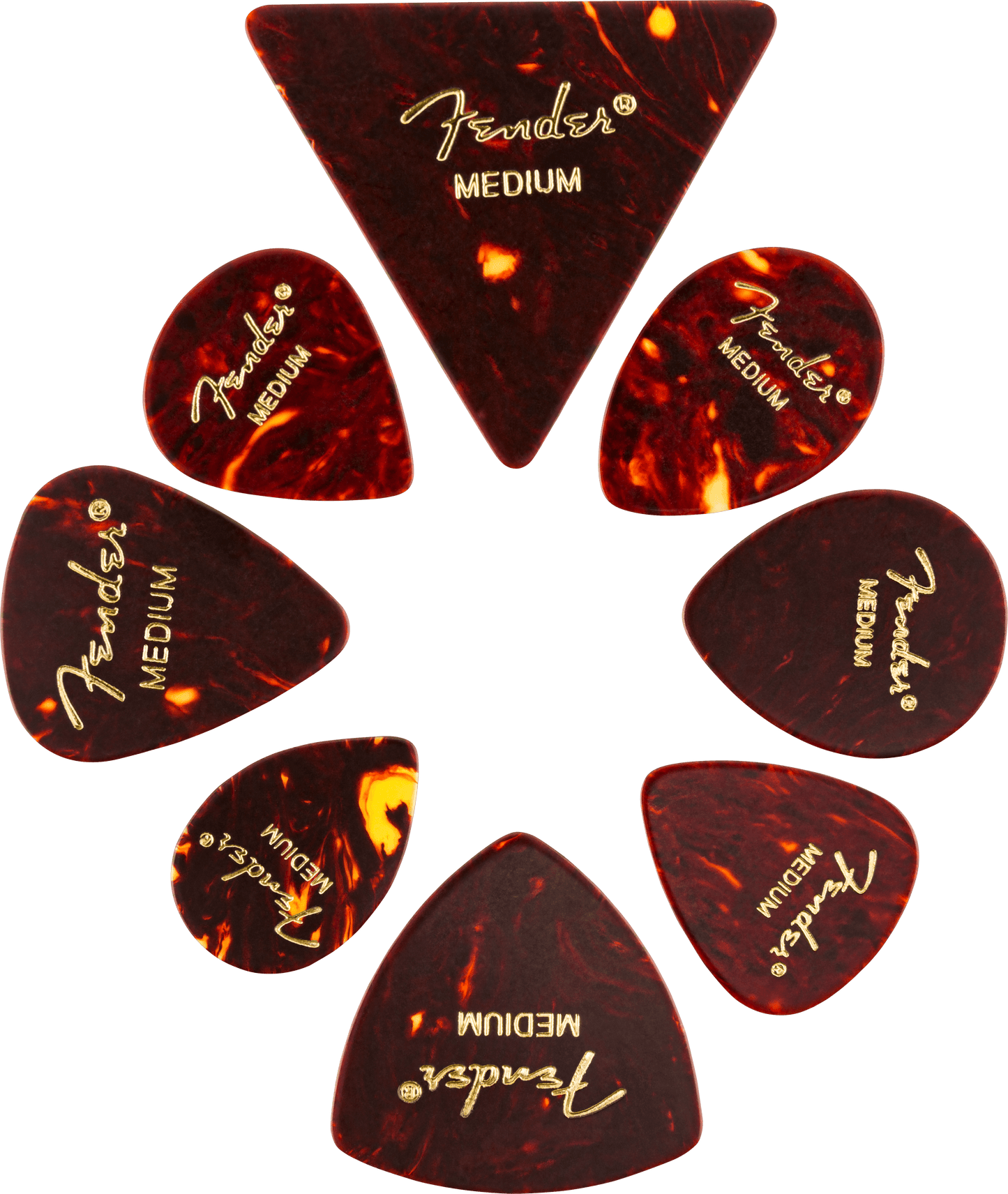 Classic Celluloid Picks, Shape Medley - 8 Pack