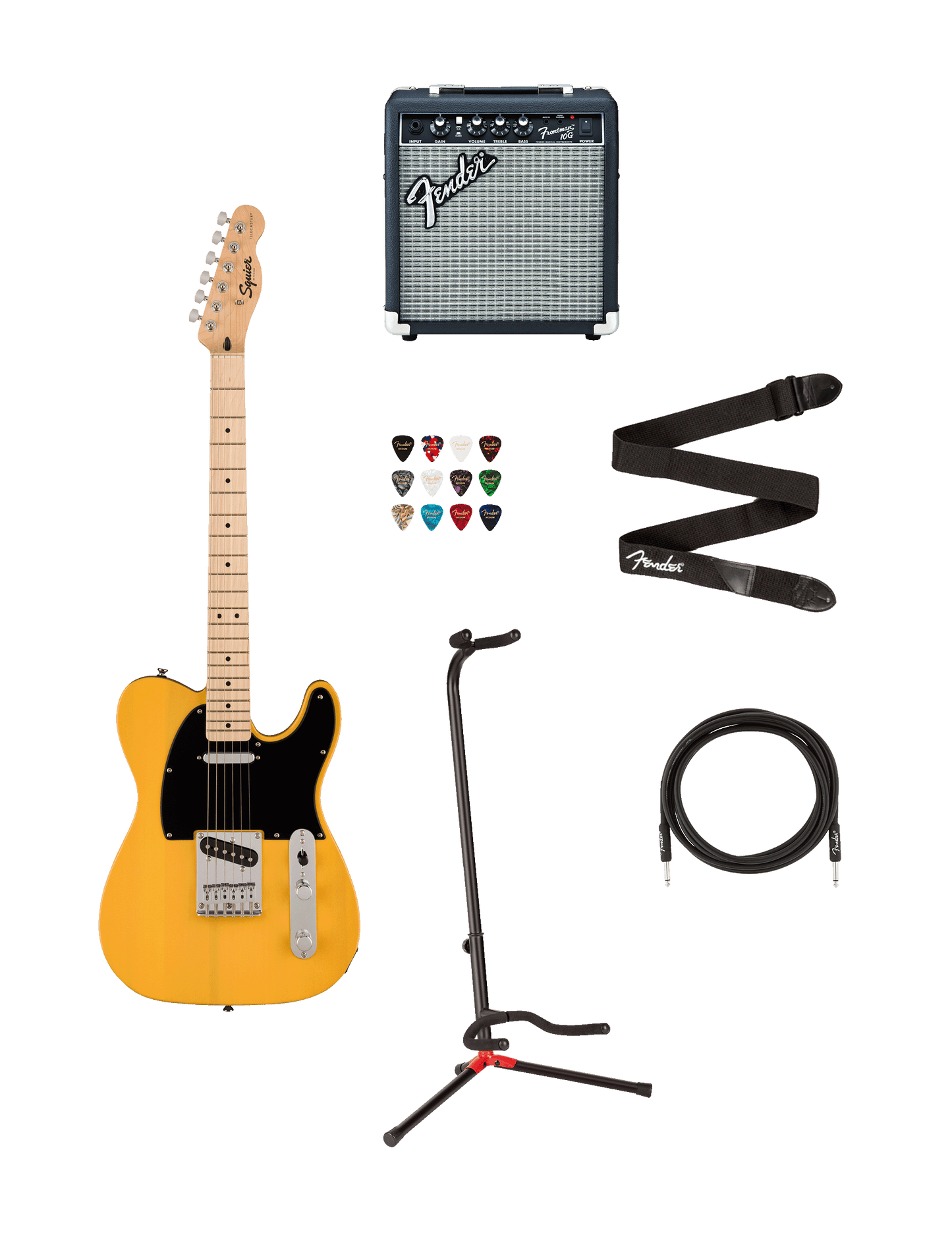 Squier Sonic Telecaster Bundle, Butterscotch Blonde