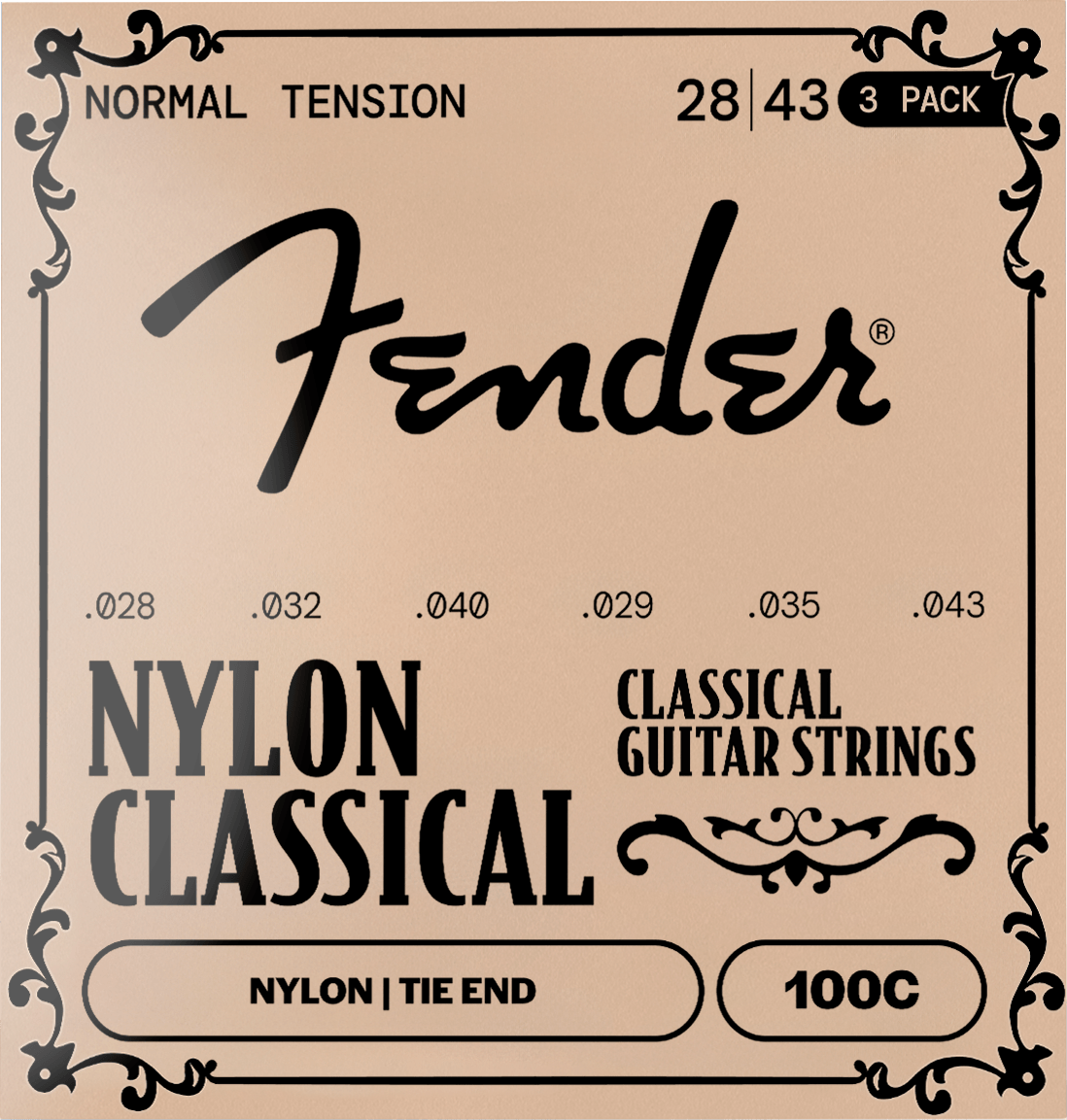 100 Nylon Classical Guitar Strings (3-Pack)
