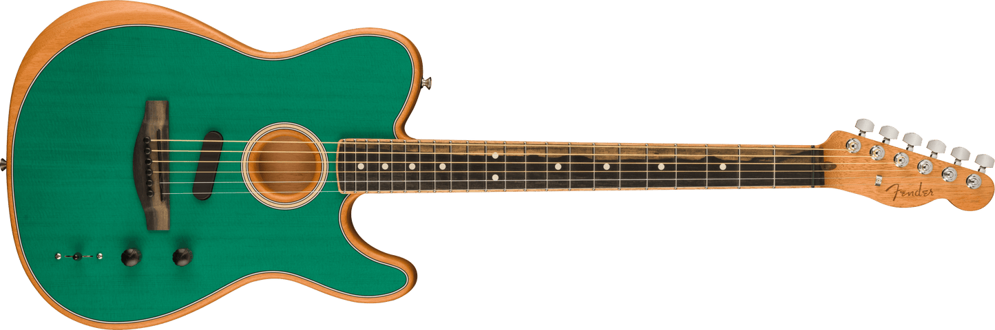 Limited Edition American Acoustasonic® Telecaster®, Channel-Bound Neck, Aqua Teal