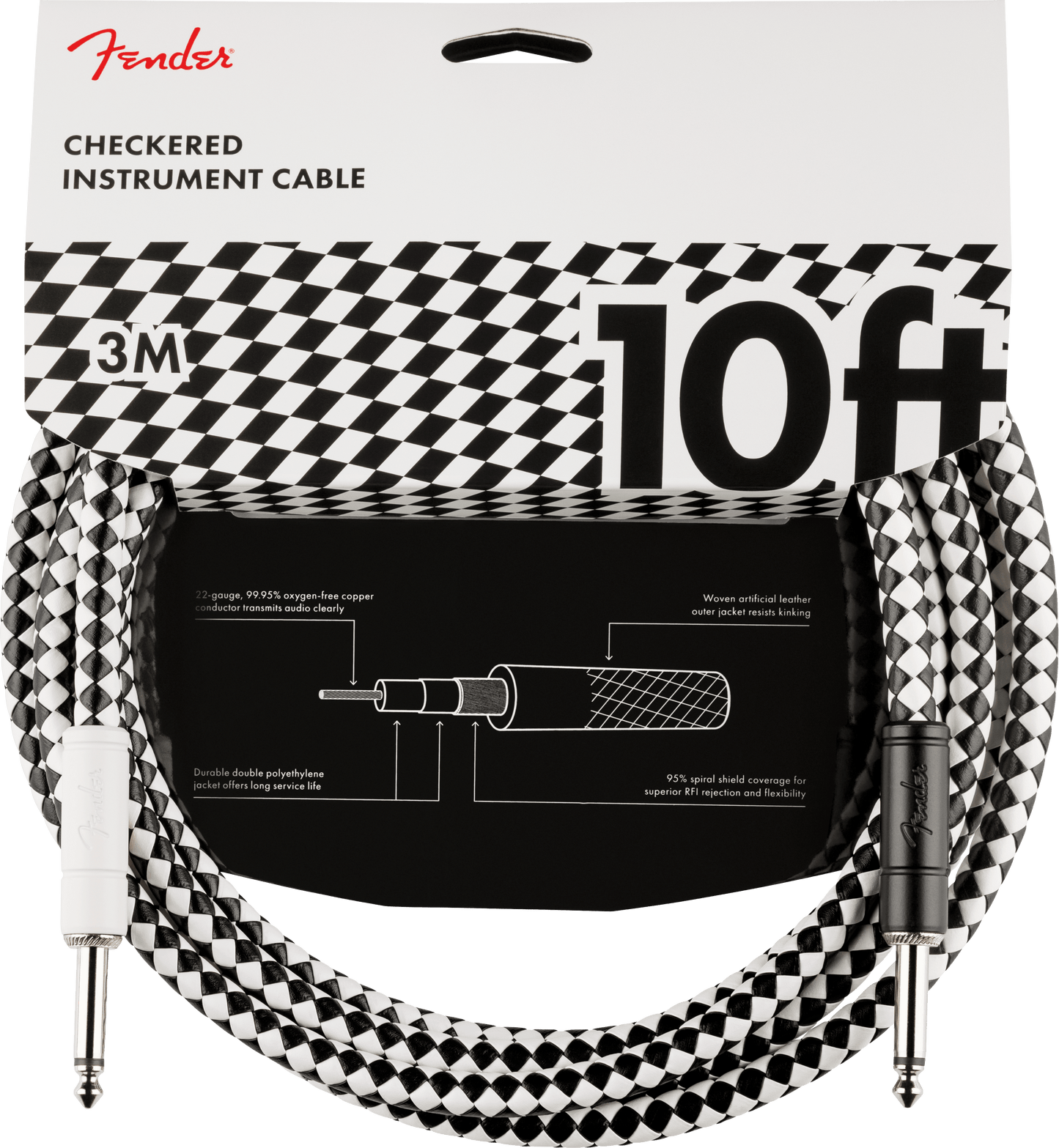 Pro 10' Checkboard Instrument Cable