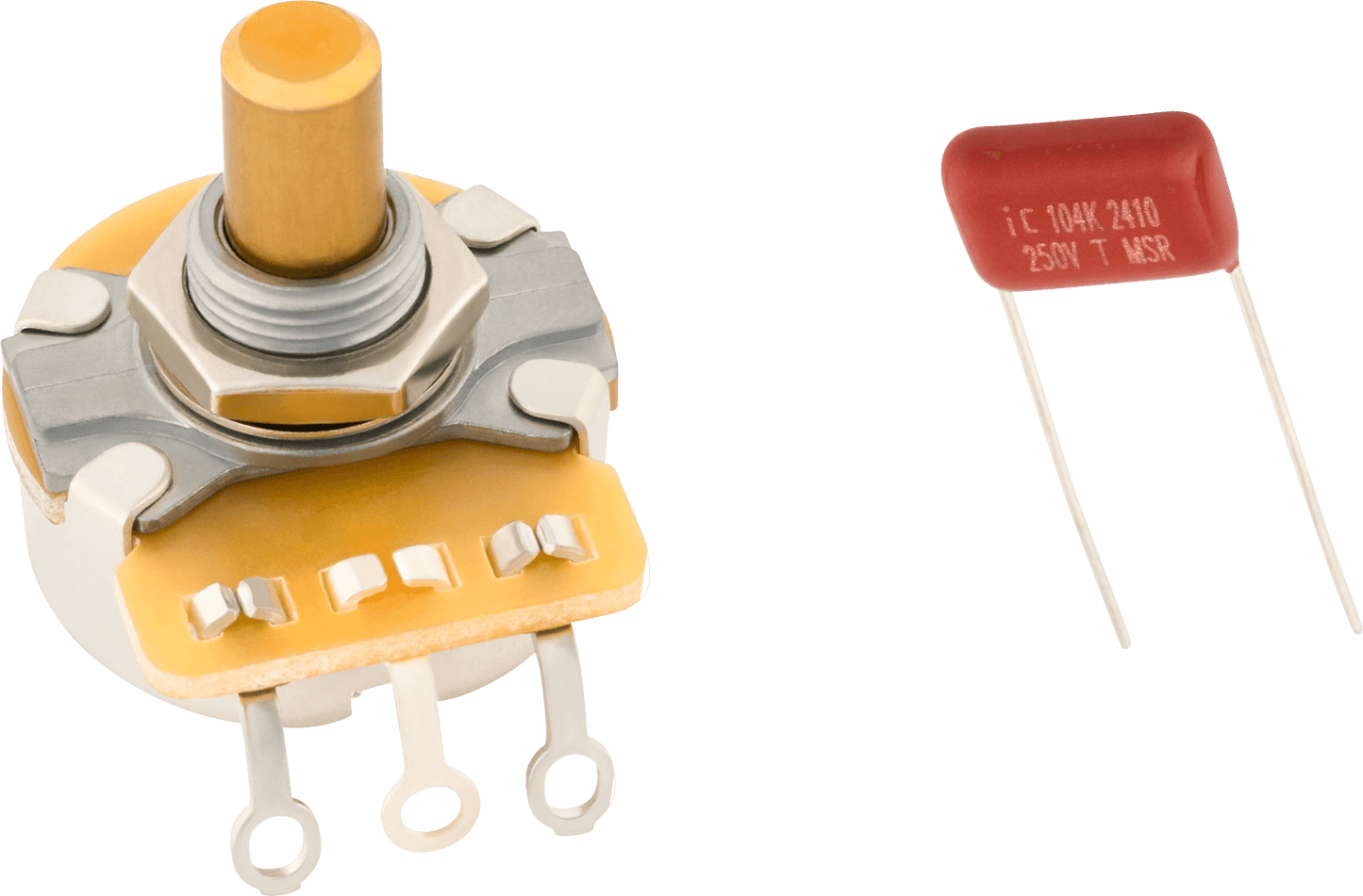 Pure Vintage 250K Solid Shaft Potentiometer (Volume or Tone)