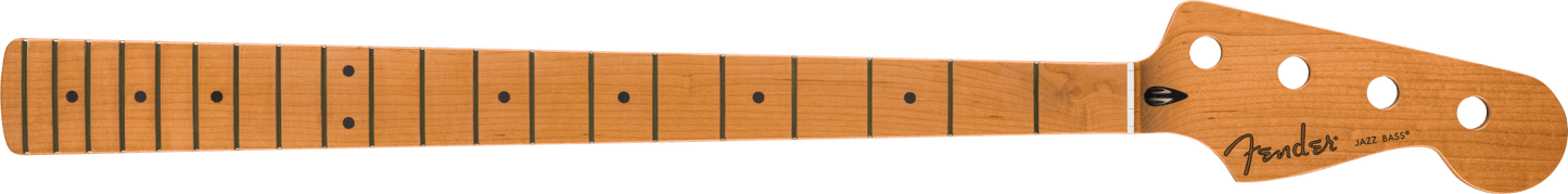 Satin Roasted Maple Jazz Bass® Neck, 20 Jumbo Frets, 12", Maple, Flat Oval Shape