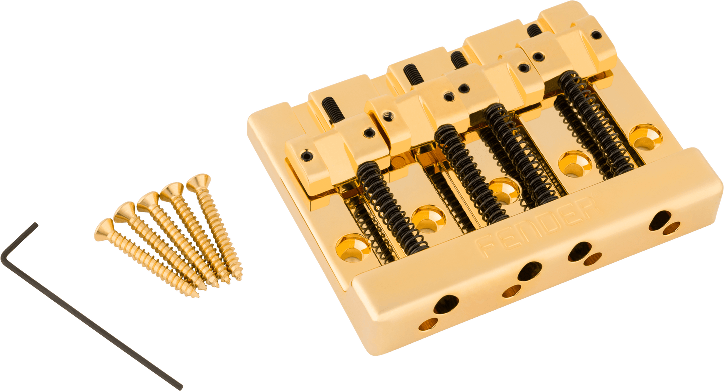 Fender® HiMass™ 4-String Bass Bridge Assembly With Zinc Saddles