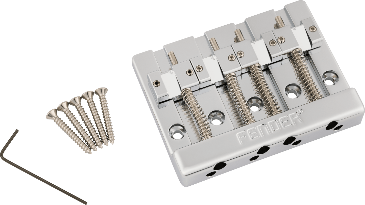 Fender® HiMass™ 4-String Bass Bridge Assembly With Brass Saddles