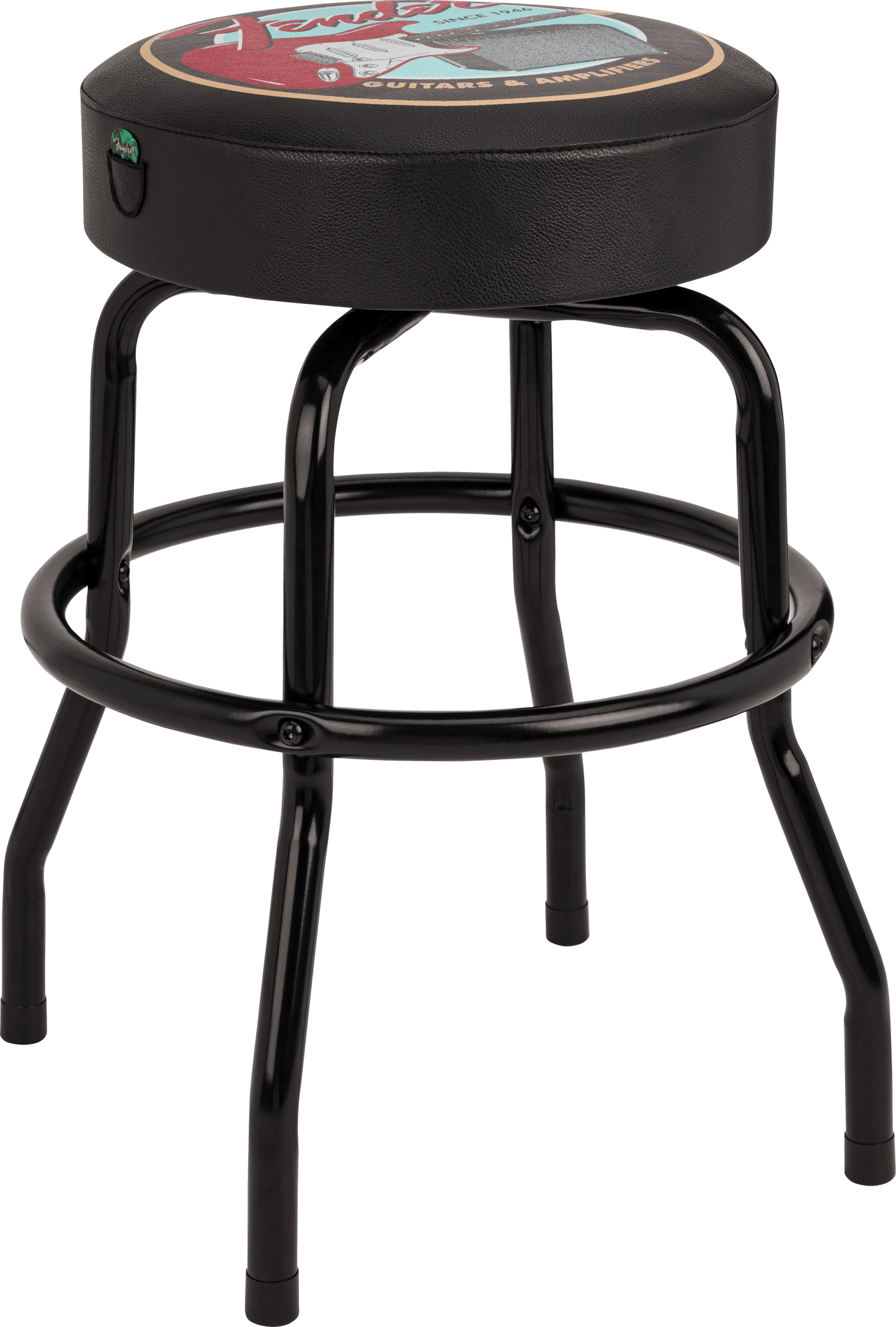 Fender® Guitars & Amps Pick Pouch Barstool, Black