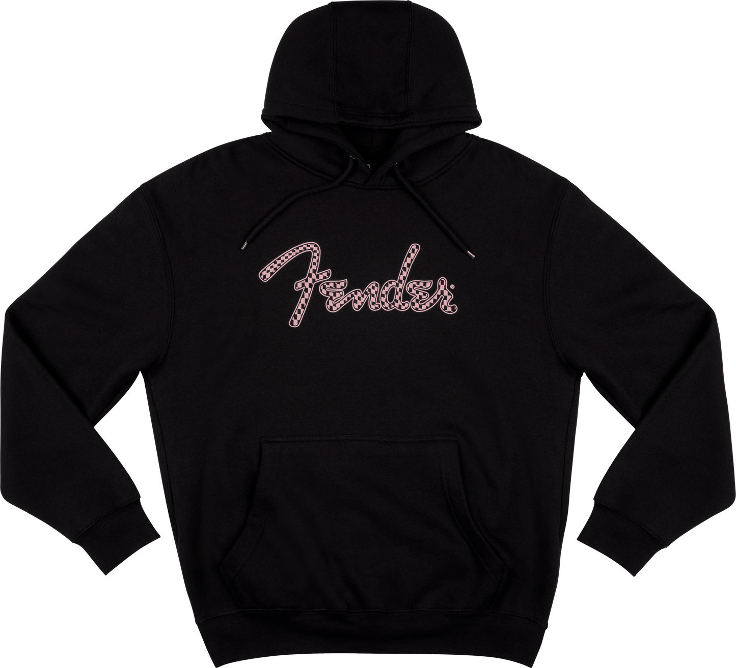 Fender® Spaghetti Logo Wavy Checker Hoodie, Pink Checker