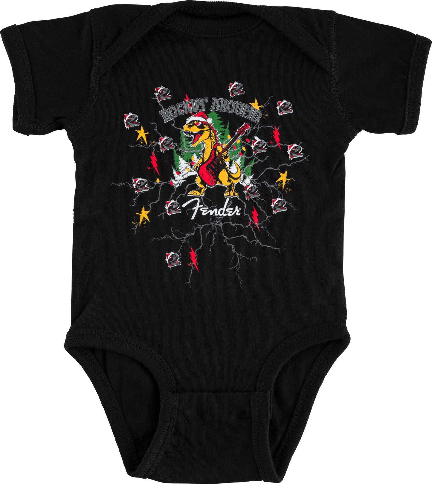 2025 Ugly Christmas Dinosaur Baby Bodysuit