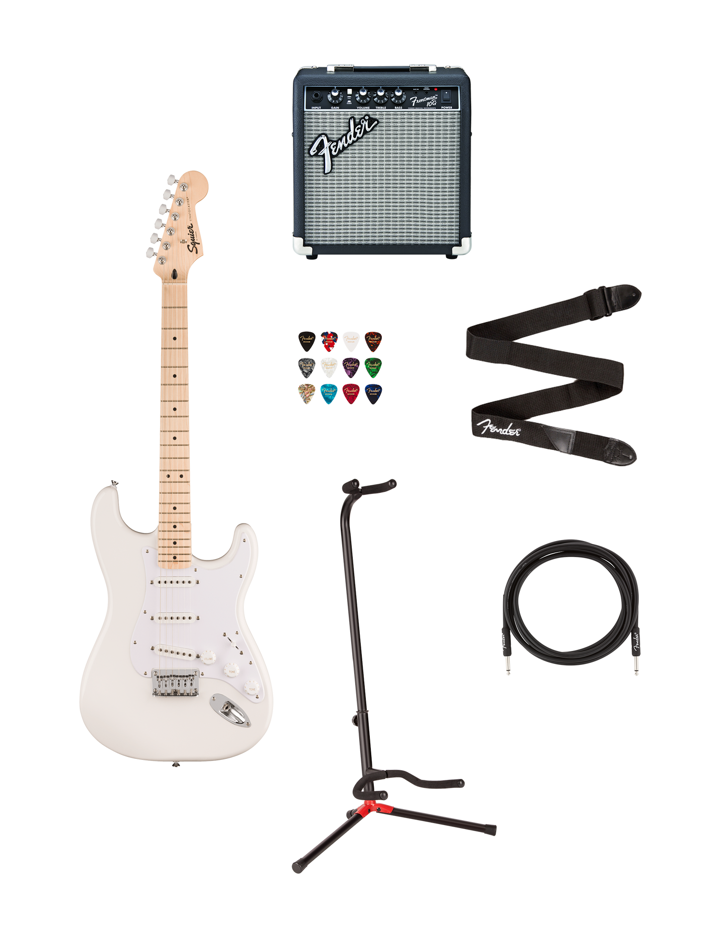 Zestaw Squier Sonic Stratocaster HT, Biały